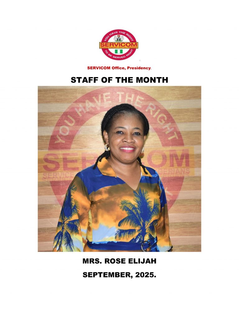 Celebrating Excellence: SERVICOM Honors Outstanding Staff for October 2025