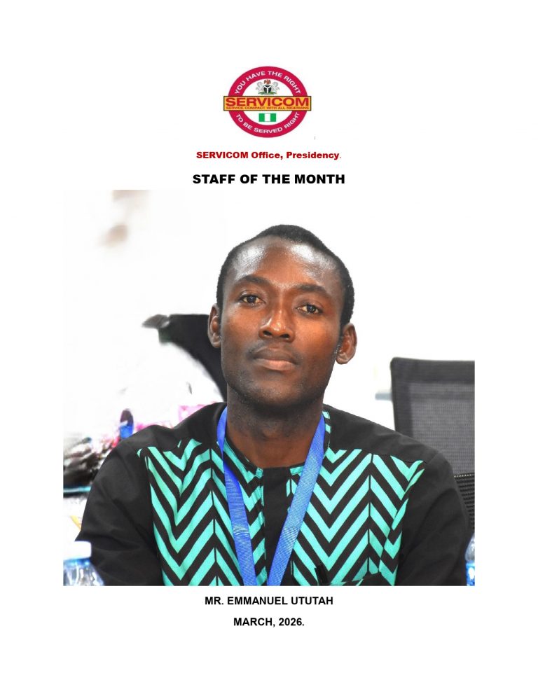 Celebrating Excellence: SERVICOM Honours Outstanding Staff for March 2026